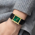 Mens Casual Watch Classic And Minimalist Square Case Two Hands