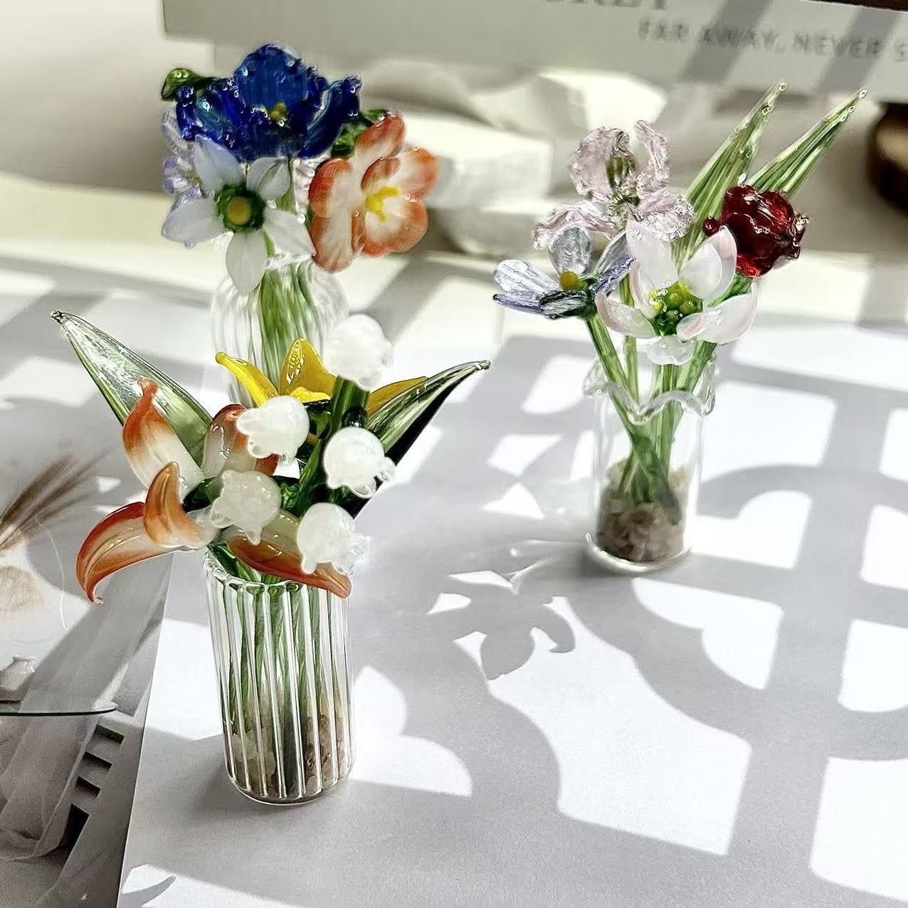 Birth Flower Glass Dome Tabletop Ornament