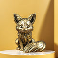 Fox Ornament For Study Or Office Desk Solid Forged Copper Tea Pet