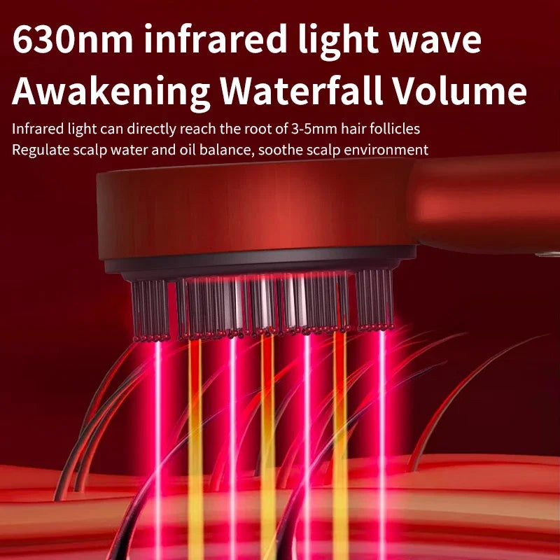 Red Light Scalp Massage Comb with Heat Therapy