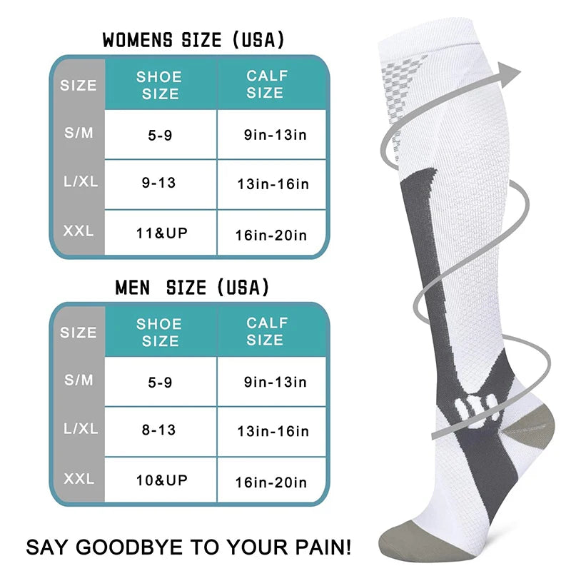 Medical Compression Socks 20–30 mmHg for Running & Travel