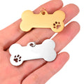 Stainless Steel Dog Bone ID Tag – Engraved Pet Safety