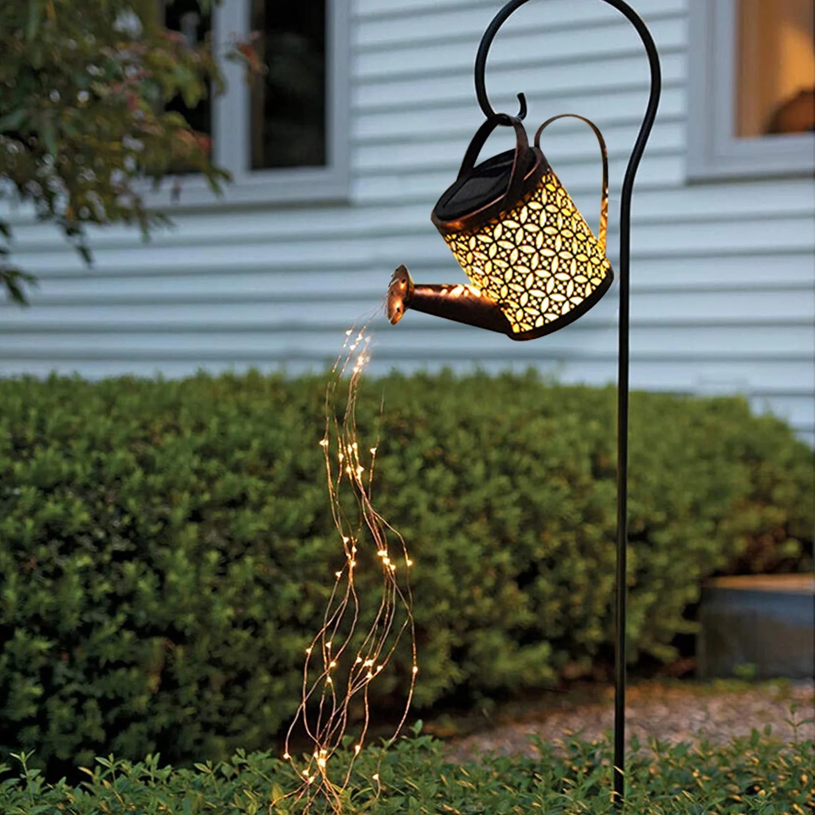 Solar LED Garden Lawn Lamp Creative Watering Can Sprinkles Star Type Shower Art Light Decoration Outdoor Gardening Lawn