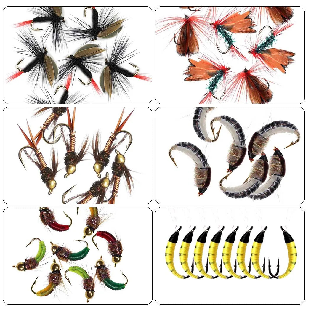 Trout Fly Fishing Kit - 40–148 Assorted Flies