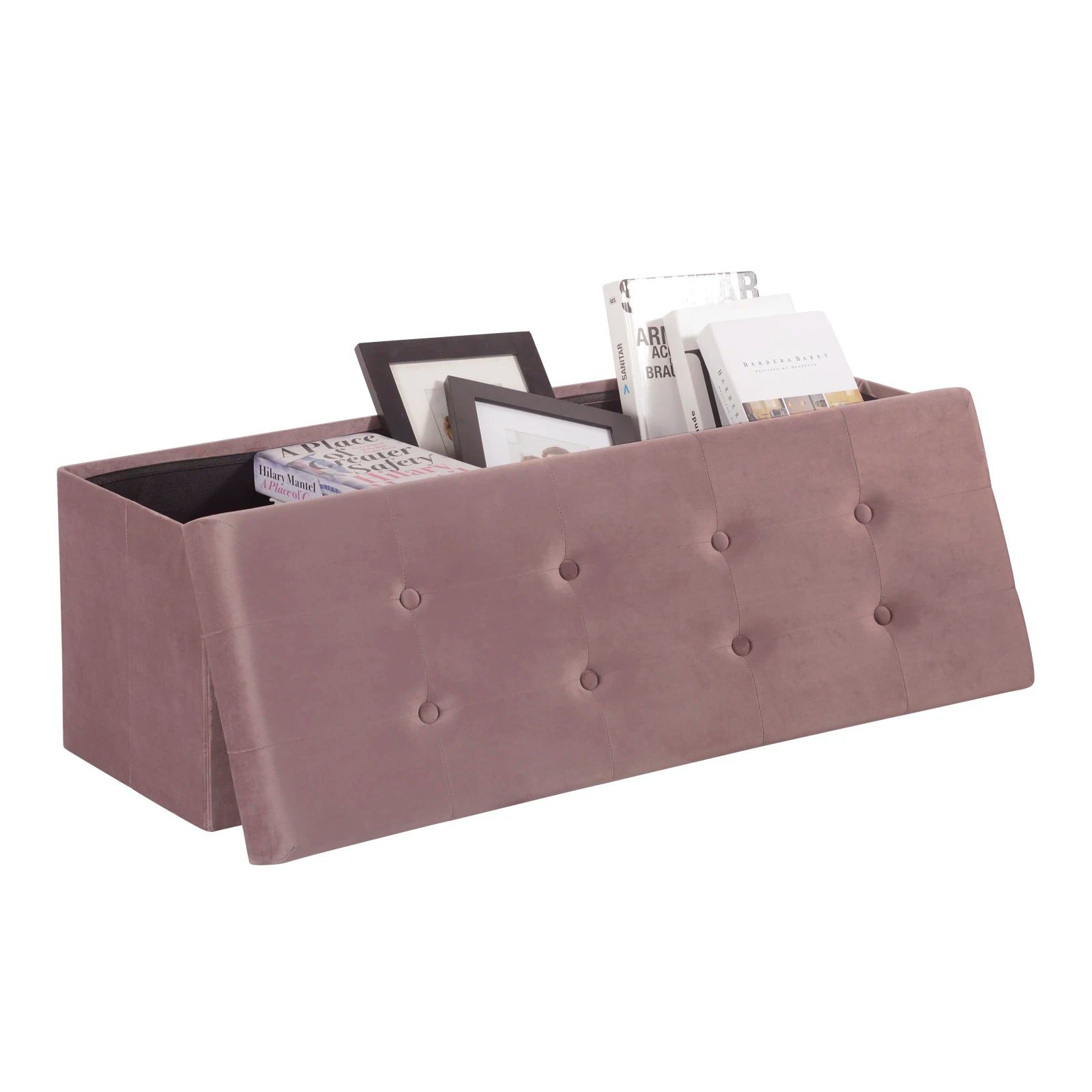 Foldable Stool Home Ottoman Seat Bench Chest with Storage Space...
