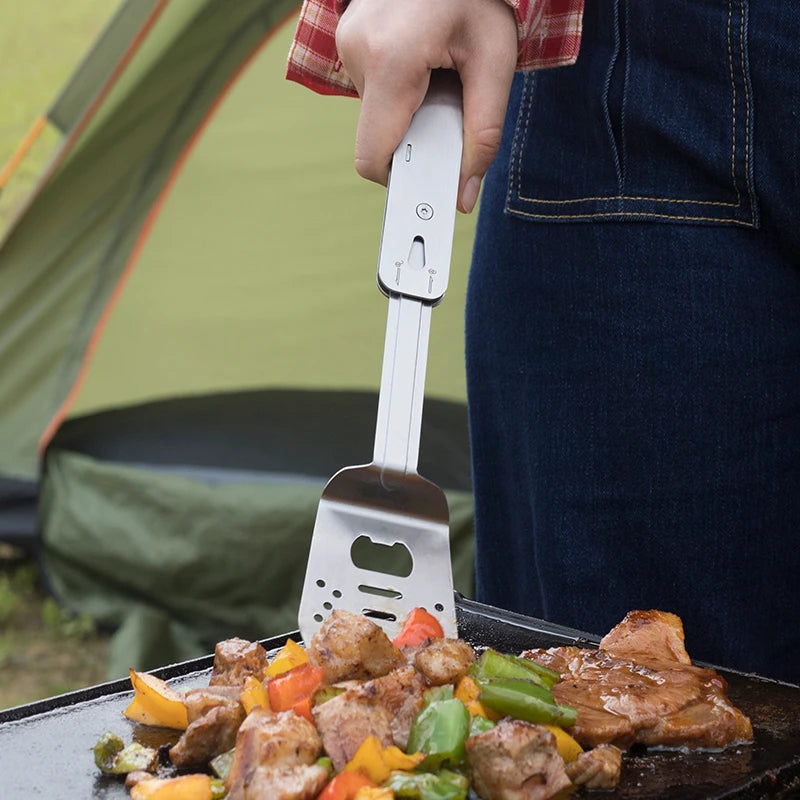 4-in-1 Camping BBQ Tool Set with Bottle Opener
