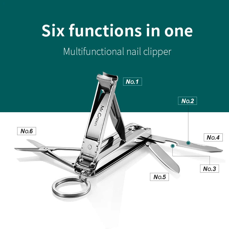 6-in-1 Stainless Steel Multi-Tool Nail Clipper