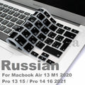 Soft Skin for Macbook Air 13 Pro 13 15 Pro 14 Pro 16 M1 Russian EU US Keyboard Cover A2337 A2338 A2442 Silicon