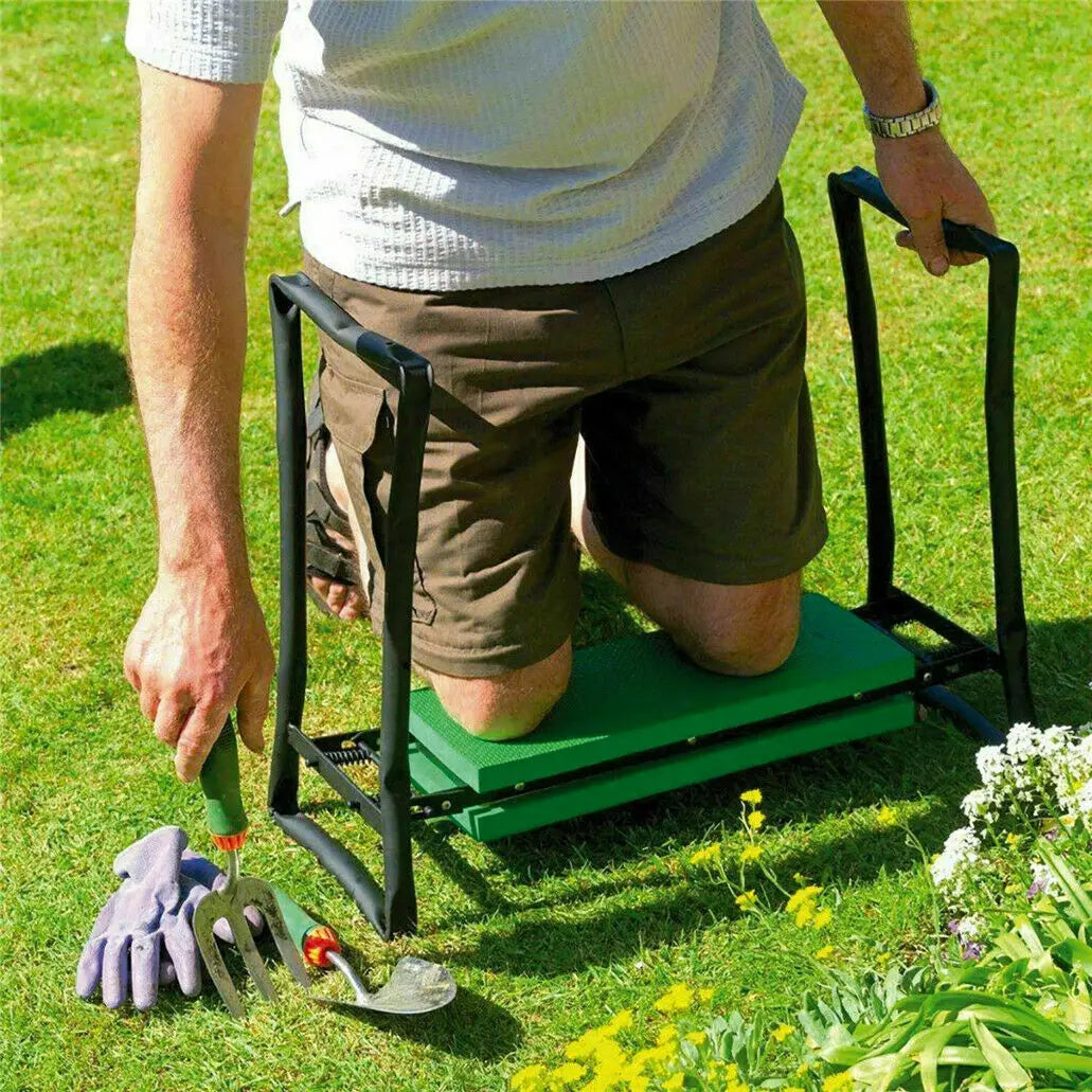 Garden Kneeler Seat with Steel Frame & Soft Cushion