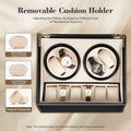 Luxury Automatic Watch Winder - Black Leather Organizer for Watch Lovers