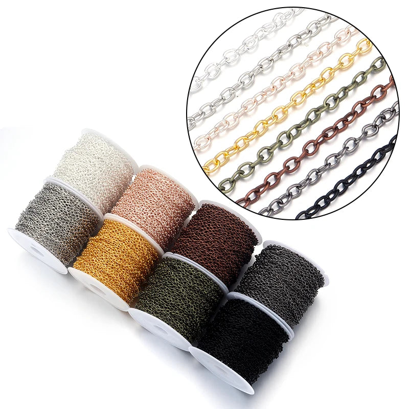 Gold Plated Chain for Jewelry Making – 10 Yards