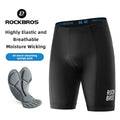 ROCKBROS Men's Cycling Shorts 3D Gel Pad Cycling Underwear Anti-Slip Breathable Bike Bicycle Liner Shorts Men MTB Road R