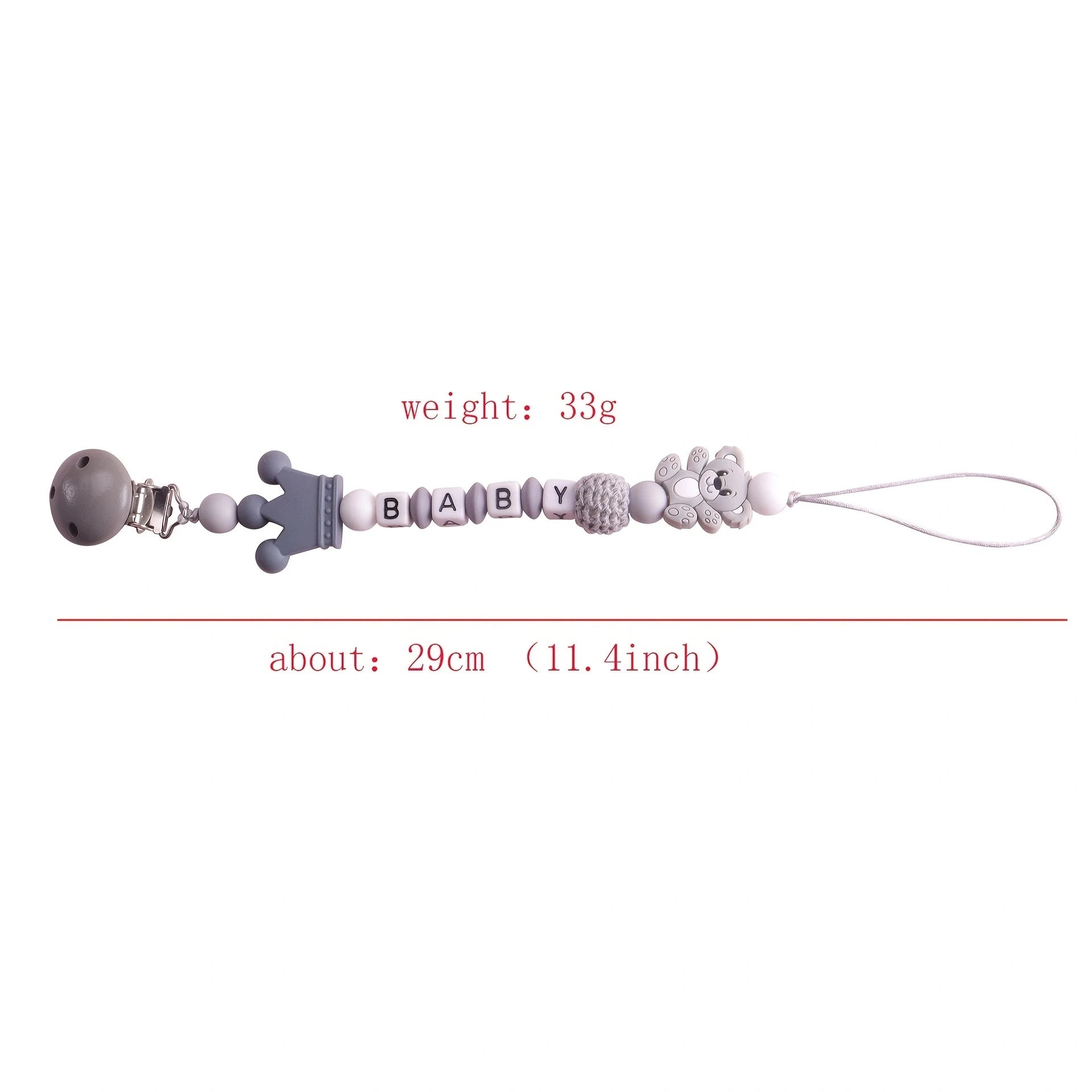 Koala Silicone Pacifier Clip & Teether
