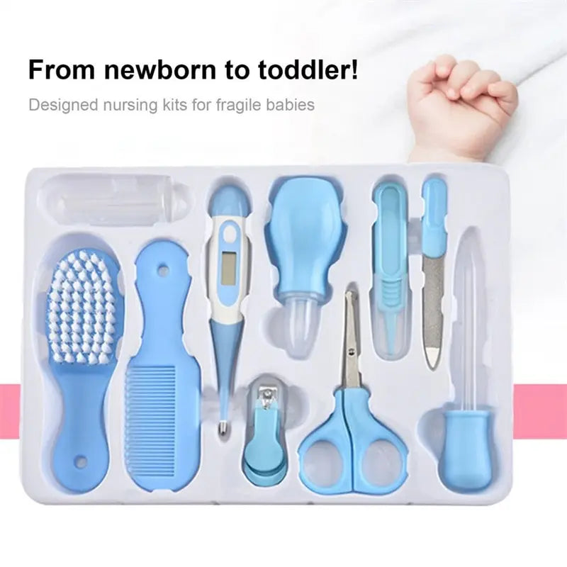 10-Piece Baby Grooming Essentials Kit with Travel Case