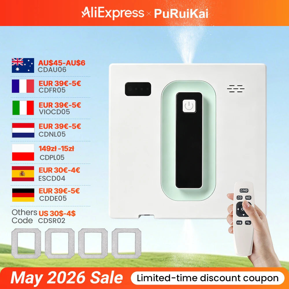 Smart Robot Window Cleaner with App Control