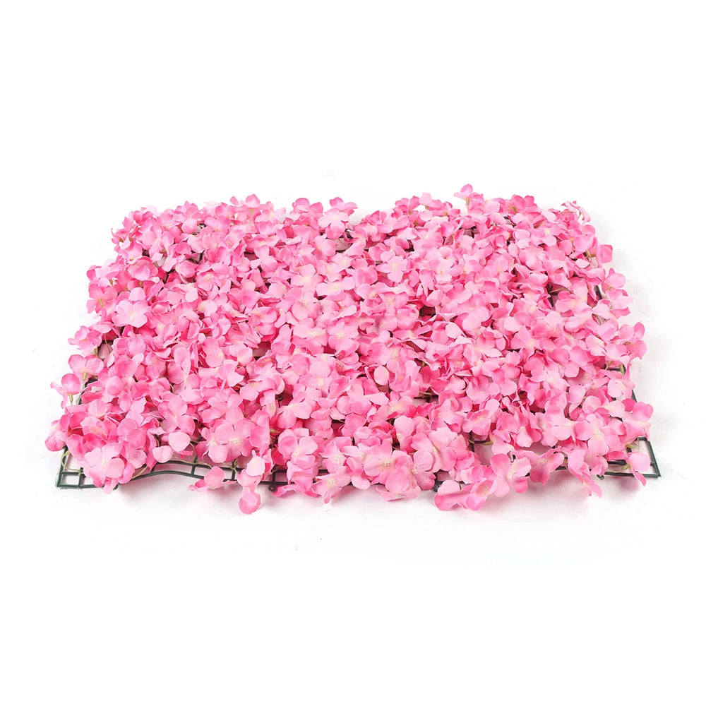 Boho Pink Flower Wall Panels – Set of 10 Silk Flowers