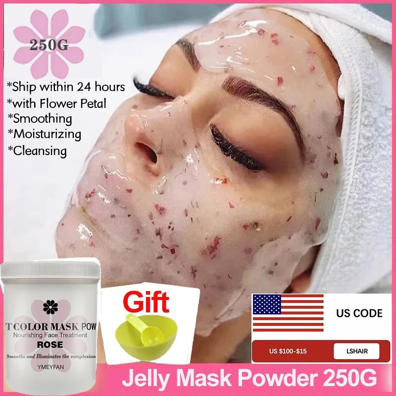 Rose & Collagen Jelly Peel-Off Facial Mask Powder Set