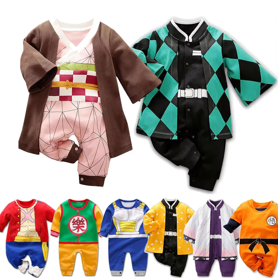 0-18 Months Anime Baby Rompers Newborn Cosplay Costume Infant...