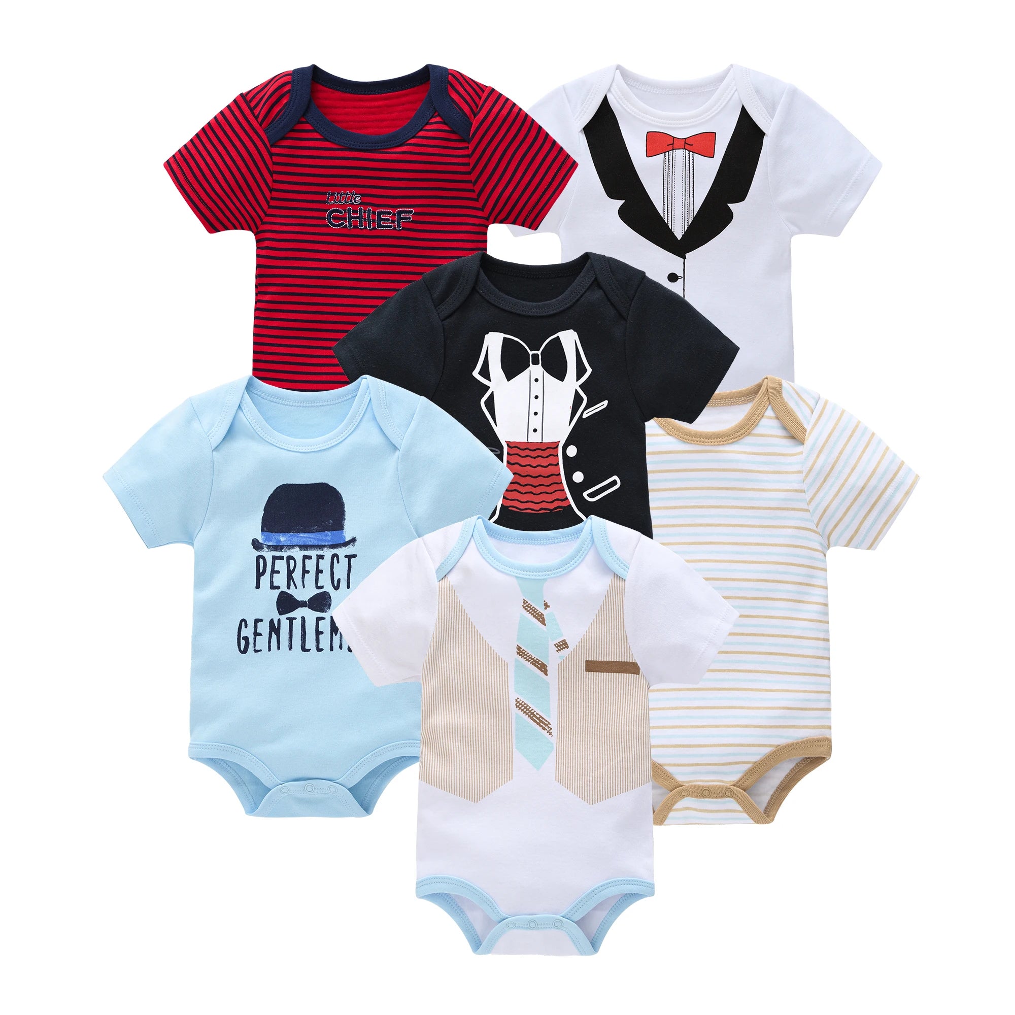 Soft Cotton Baby Bodysuit Set for Girls | 3 or 6 Pack