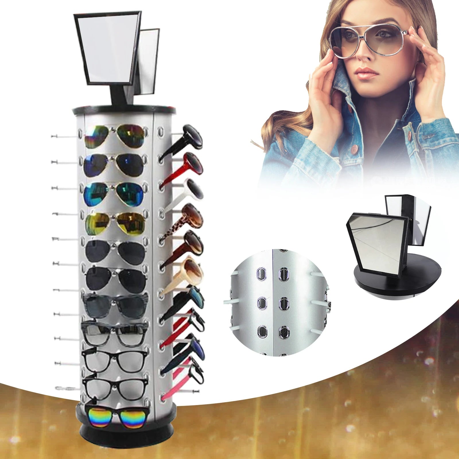 360 Rotating Sunglasses Display Rack