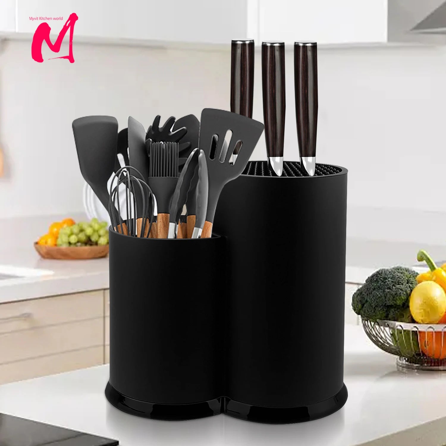 Multi-Function Kitchen Utensil Organizer & Knife Block