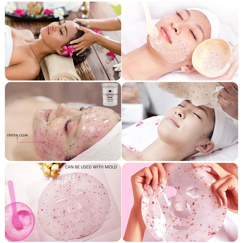 Rose & Collagen Jelly Peel-Off Facial Mask Powder Set