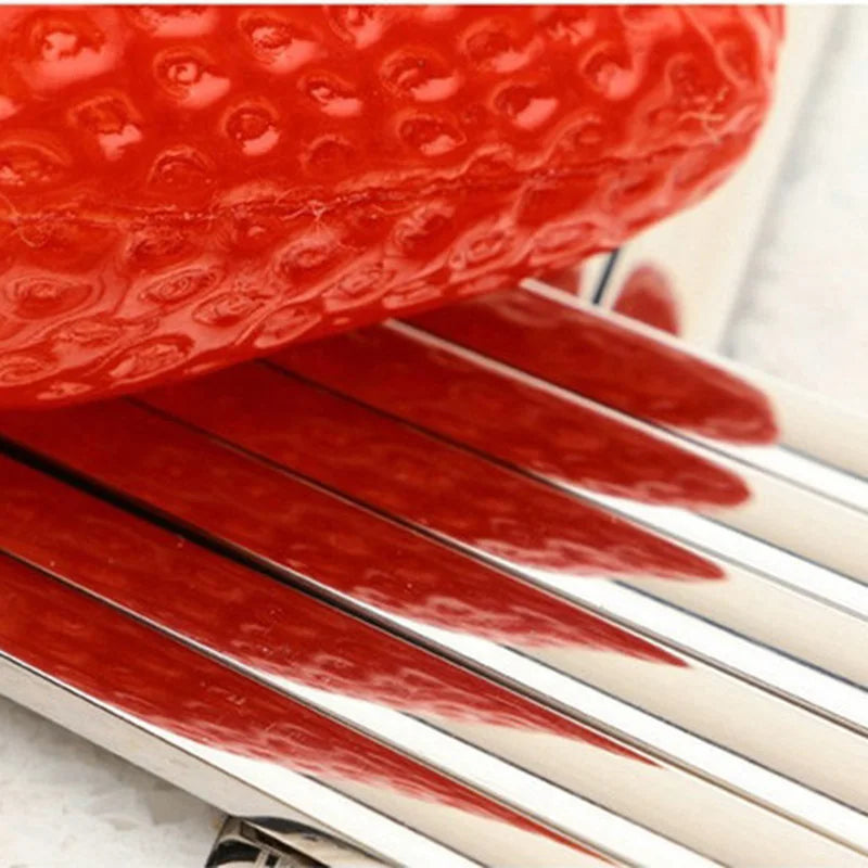 Flat Stainless Steel Chopsticks Set