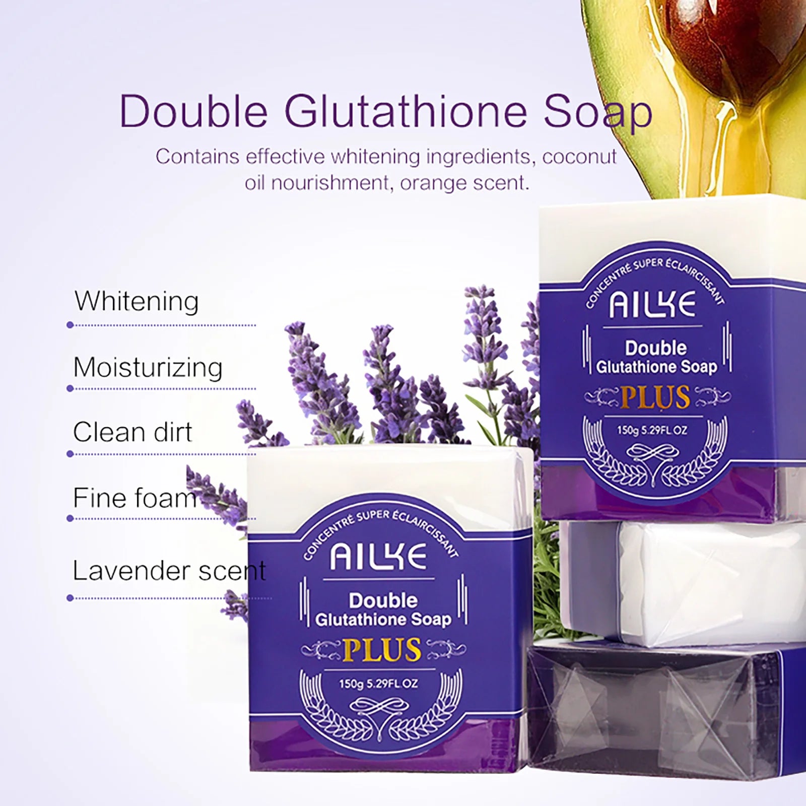 Glutathione Lavender Soap Bar – Natural Skin Brightening