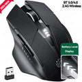 Bluetooth Compatible Mouse Rechargeable 2.4G INPHIC PM6 Wireless Mouse Office Mute Support PC Laptop Tablet Smartphone U