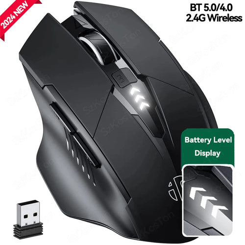 Bluetooth Compatible Mouse Rechargeable 2.4G INPHIC PM6 Wireless Mouse Office Mute Support PC Laptop Tablet Smartphone U