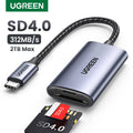 UGREEN Card Reader SD4.0 312MB/s USB-C to SD MicroSD TF Memory Card Adapter for Laptop Phone Macbook Windows MacOS Cardr