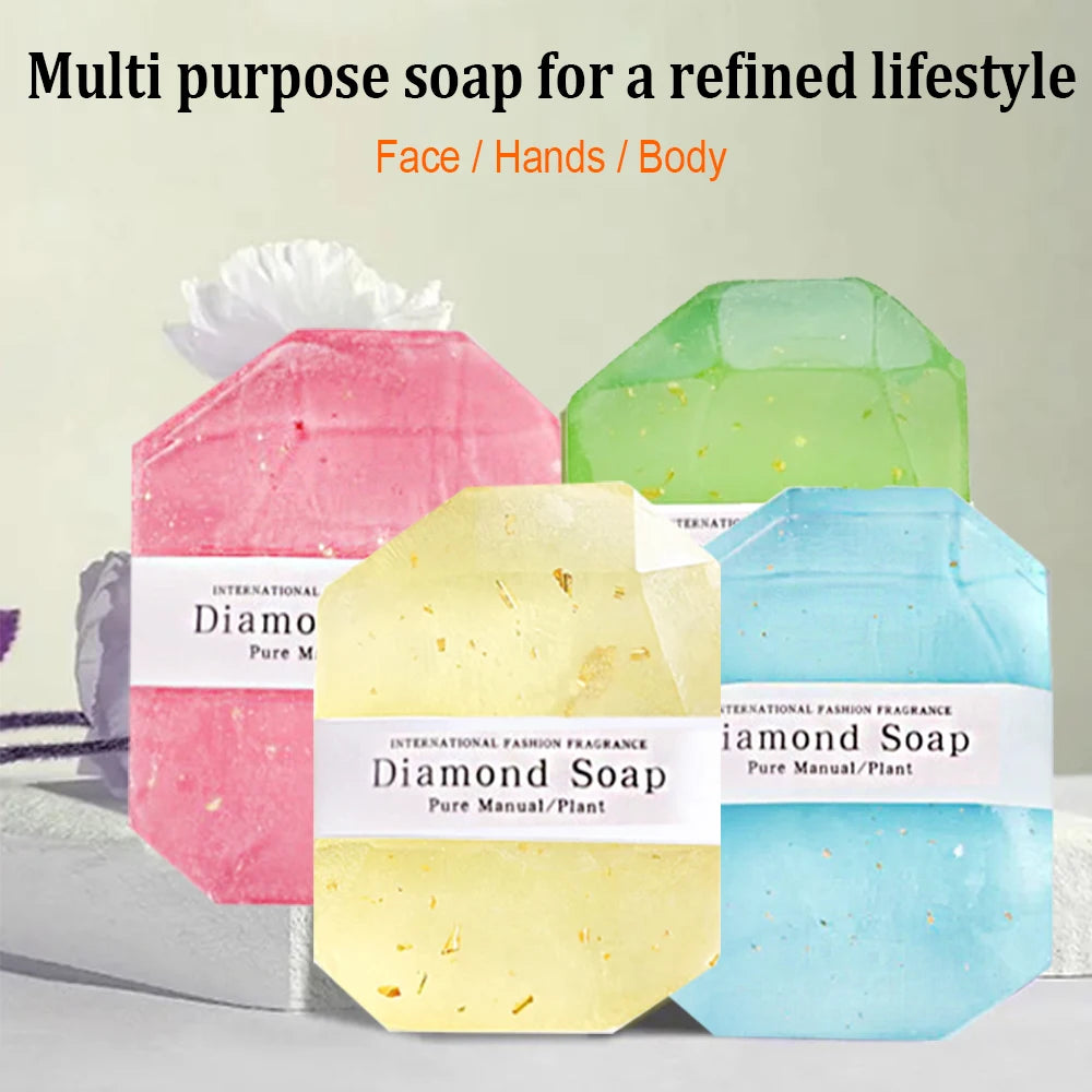 FlowWeek Hyaluronic Acid Diamond Essential Oil Soap Handmade Soap...