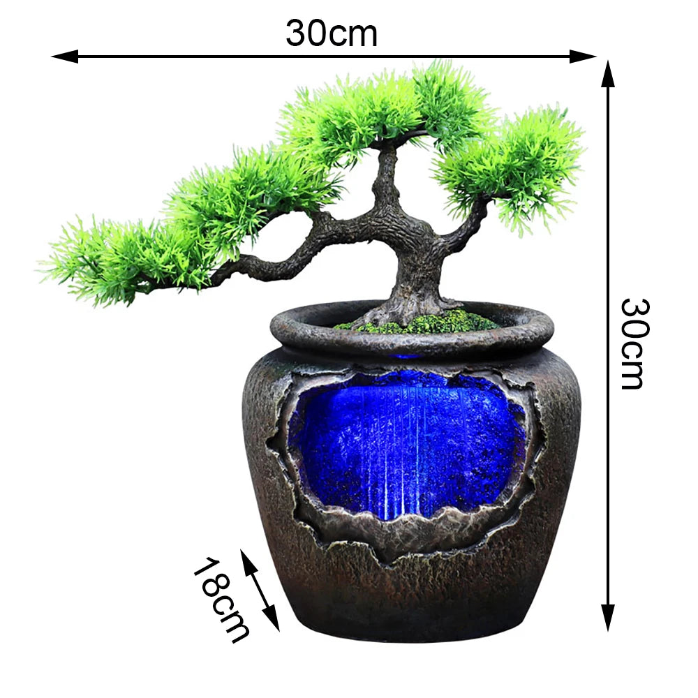 LED Desktop Waterfall Fountain