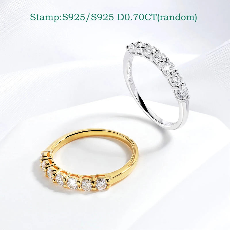 0.7CT Moissanite Solitaire Ring in Sterling Silver