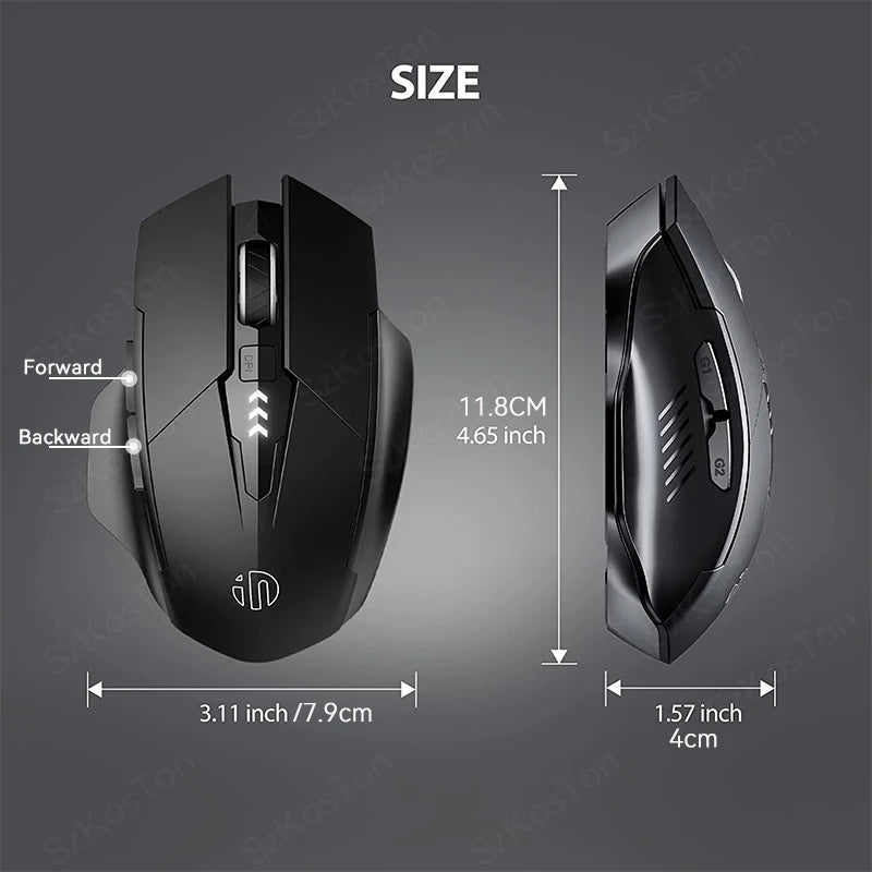 Bluetooth Compatible Mouse Rechargeable 2.4G INPHIC PM6 Wireless Mouse Office Mute Support PC Laptop Tablet Smartphone U