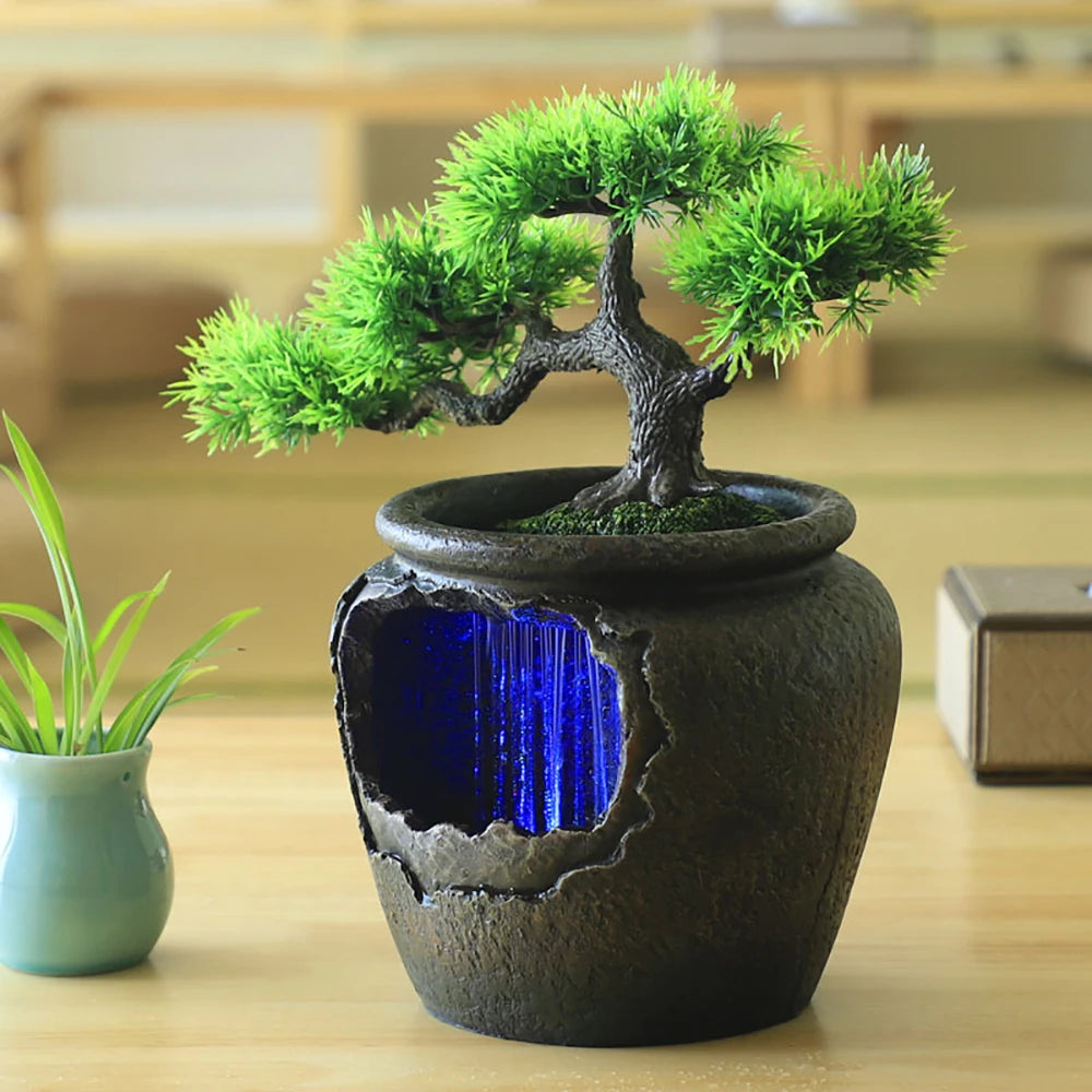 LED Desktop Waterfall Fountain