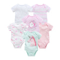 Soft Cotton Baby Bodysuit Set for Girls | 3 or 6 Pack