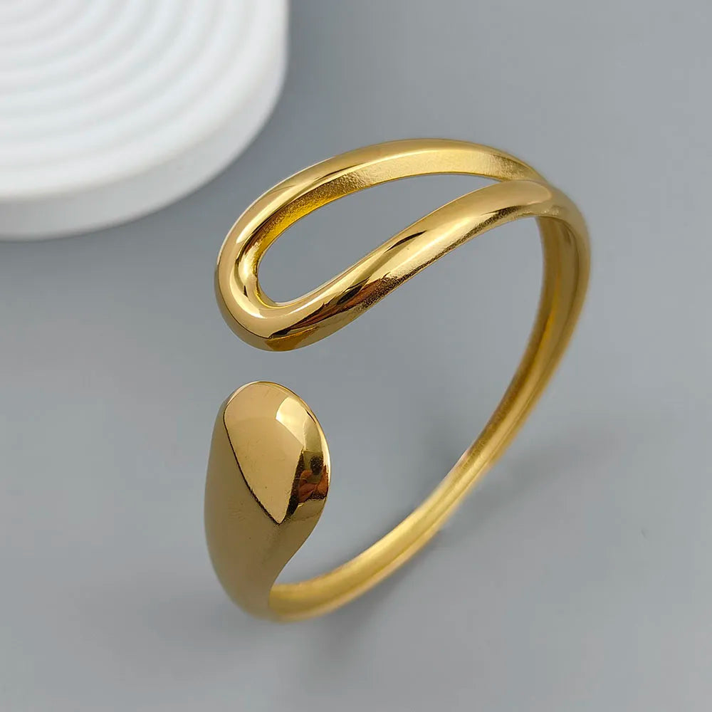 Water Drop Gold Stainless Steel Bracelet