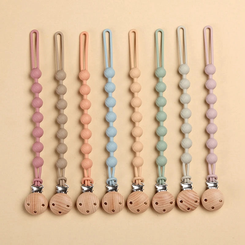 Natural Beech Wood Pacifier Clip