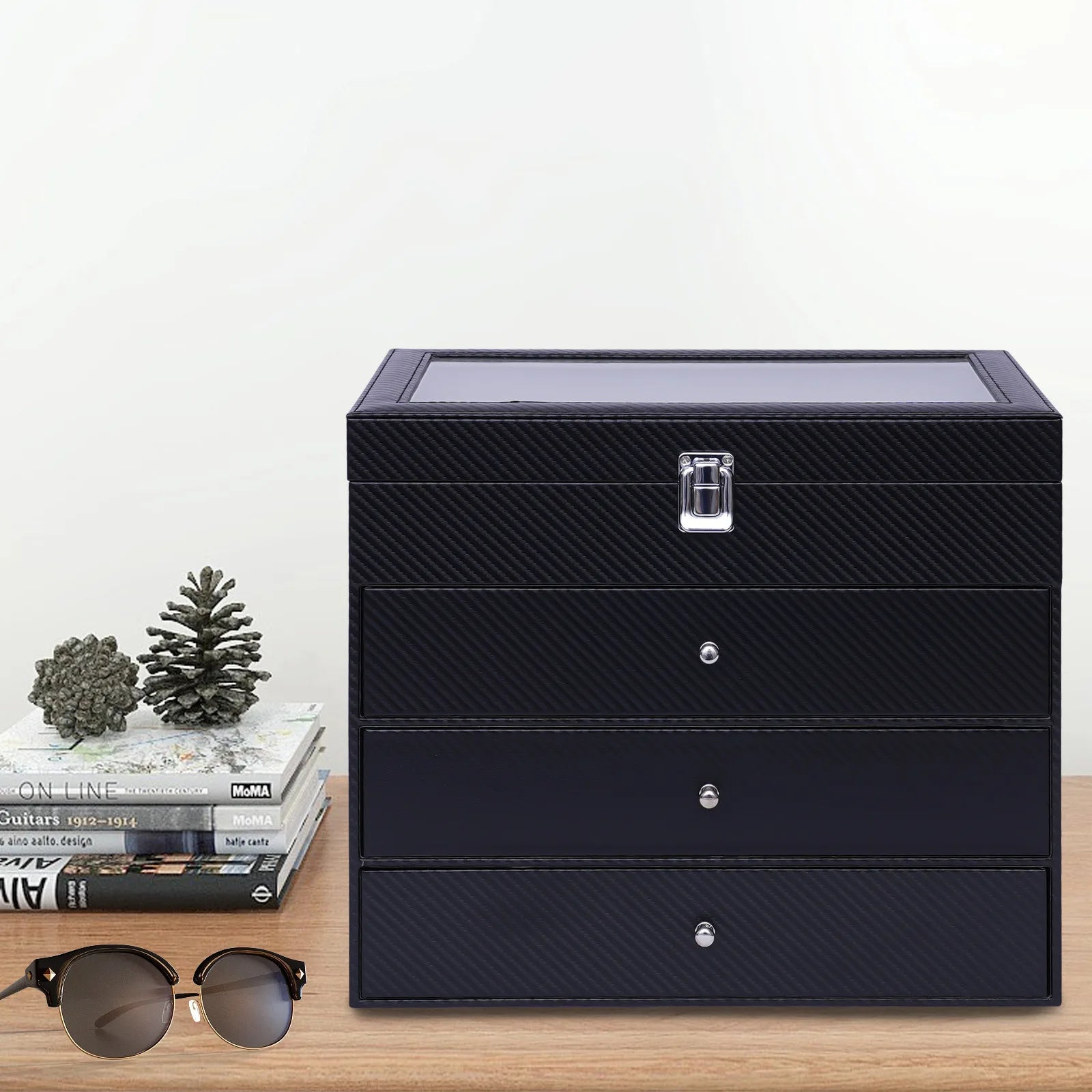 24-Grid Eyeglass Storage Box – Sunglasses & Glasses Organizer