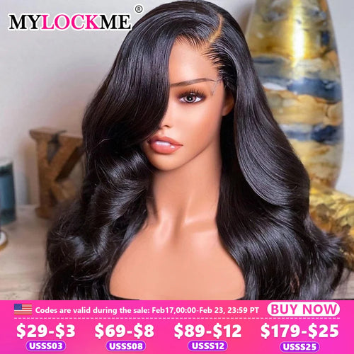 34 32In Body Wave Human Hair Lace Frontal Wigs 13x4 13x6...
