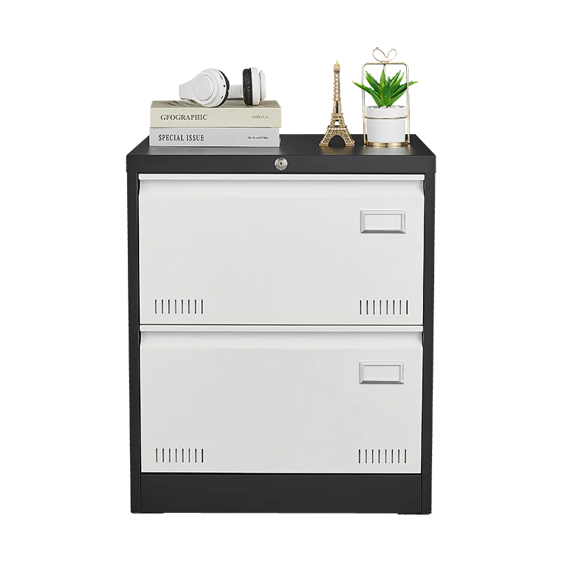 Boho 2-Drawer Metal File Cabinet with Lock