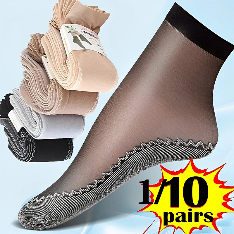 Boho Women's Summer Socks – 10 Pairs, Lightweight & Breathable