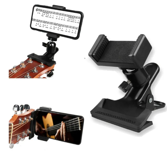 Guitar Phone Clip Stand – Hands-Free Mount for Musicians