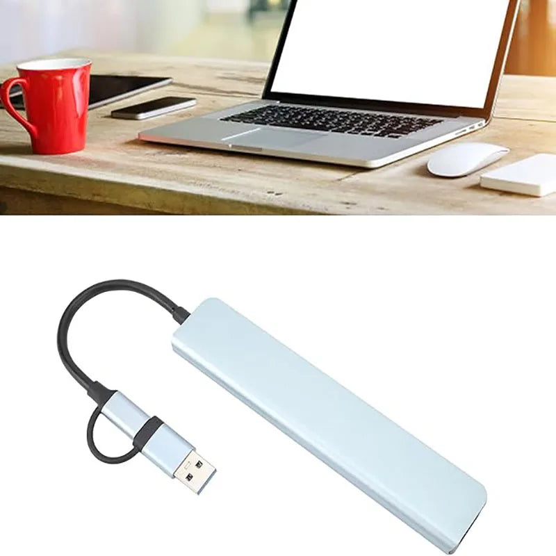 8in1 USB C Hub 4 USB Ports 1 USB-C Jack TF/SD Card Reader 3.5mm...