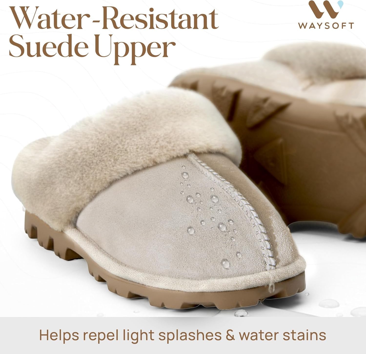 Women'S Genuine Australian Sheepskin Slippers, 18Mm Wool Pile, Memory Foam, Durable Anti-Slip EVA Sole