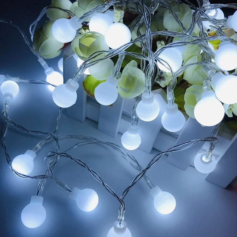 10M USB/Battery Power Ball LED String Lights Garland Lights ...