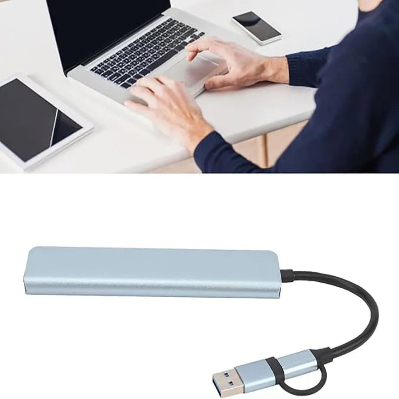 8in1 USB C Hub 4 USB Ports 1 USB-C Jack TF/SD Card Reader 3.5mm...