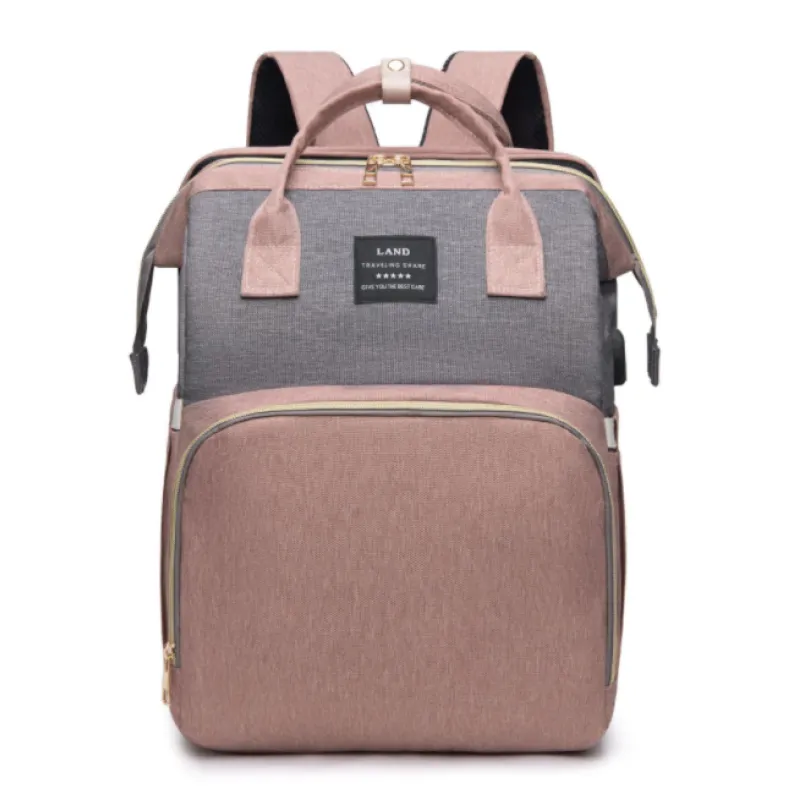 Diaper Backpack with Insulated Bottle Pockets