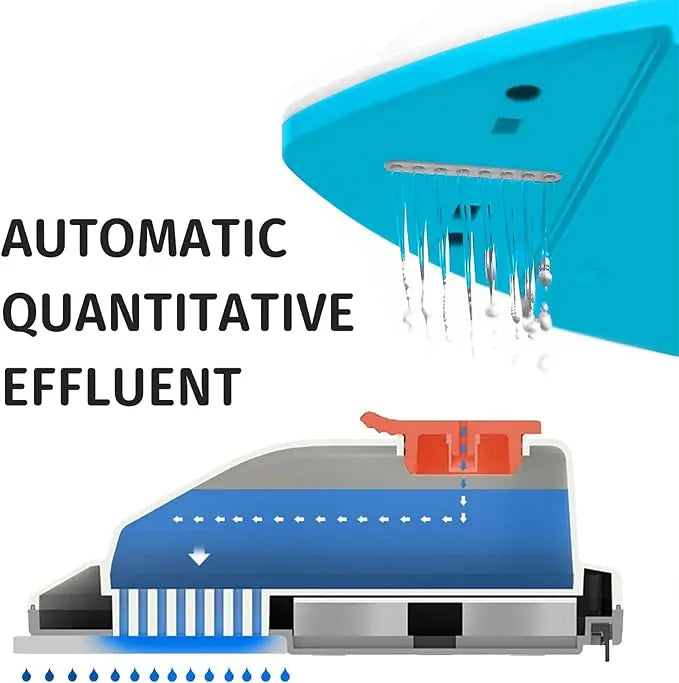 Double-Sided Magnetic Window Cleaner with Auto Drainage